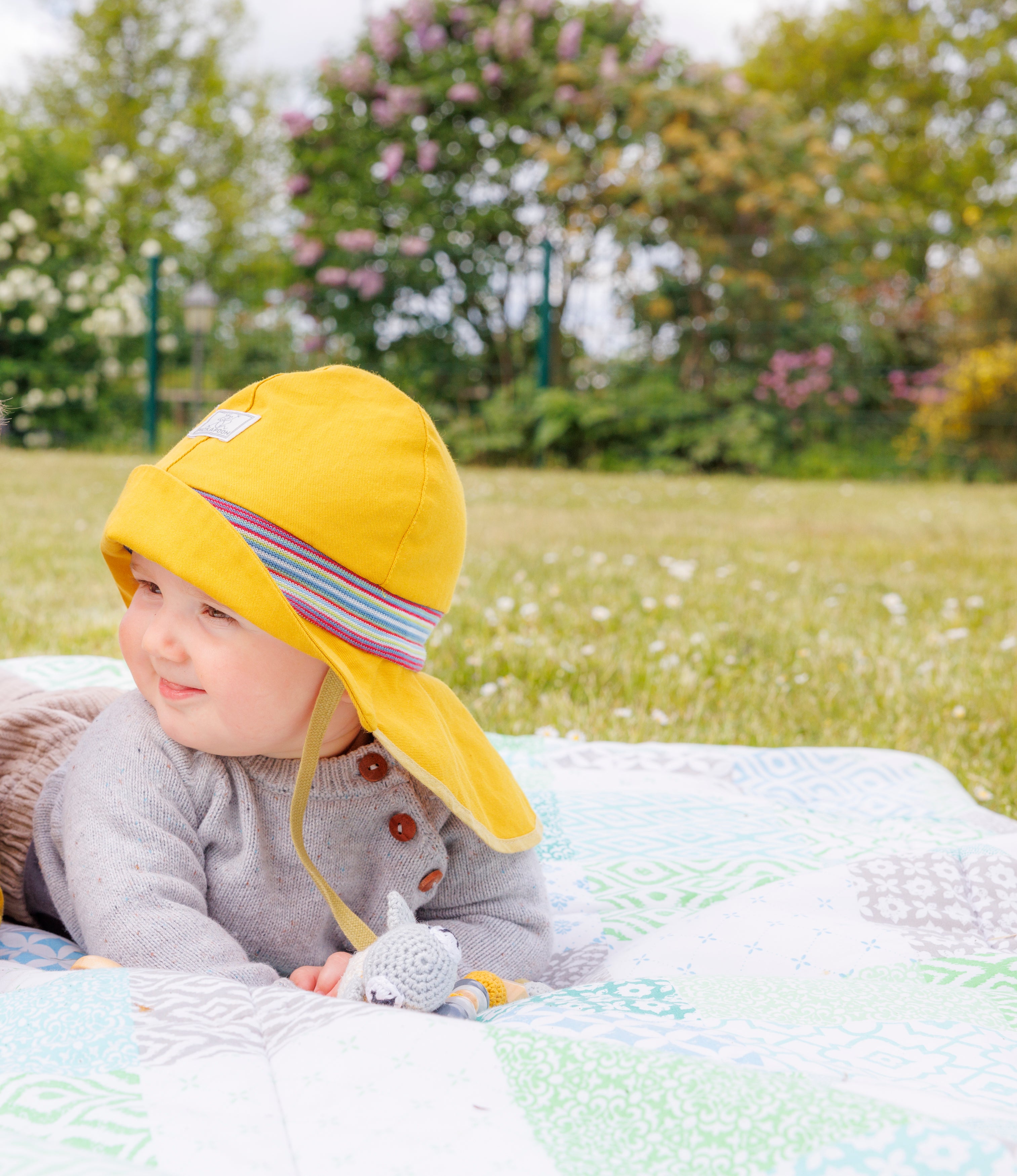 Cappellino per il sole "Pompiere" giallo protezione UV60